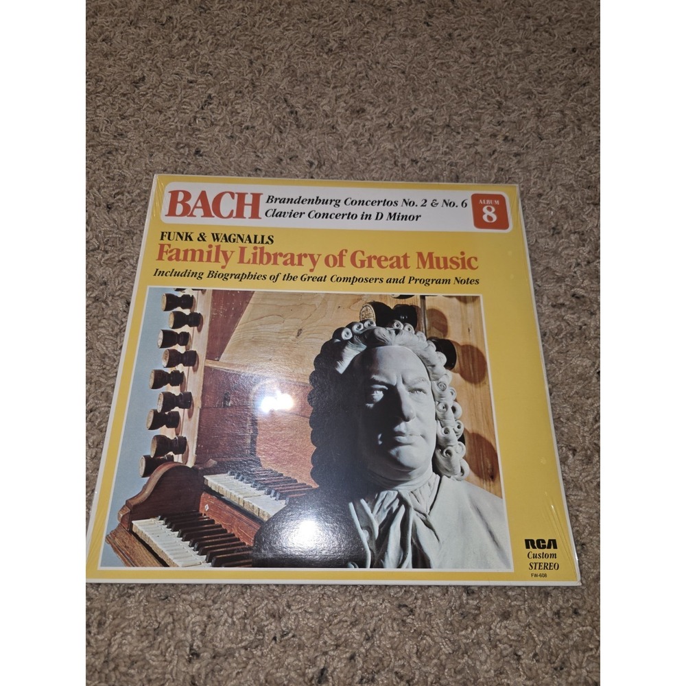 "BACH" Funk Wagnalls GREAT COMPOSERS #8 RCA CUSTOM FW-608